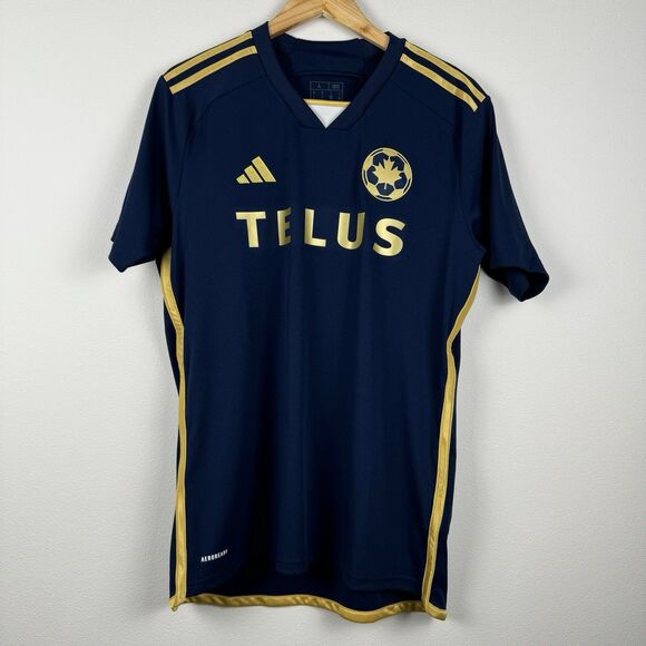 Adidas Vancouver Whitecaps FC 24/25 Jersey Size Large Men's HZ6176 New Blue Gold - Picture 1 of 10